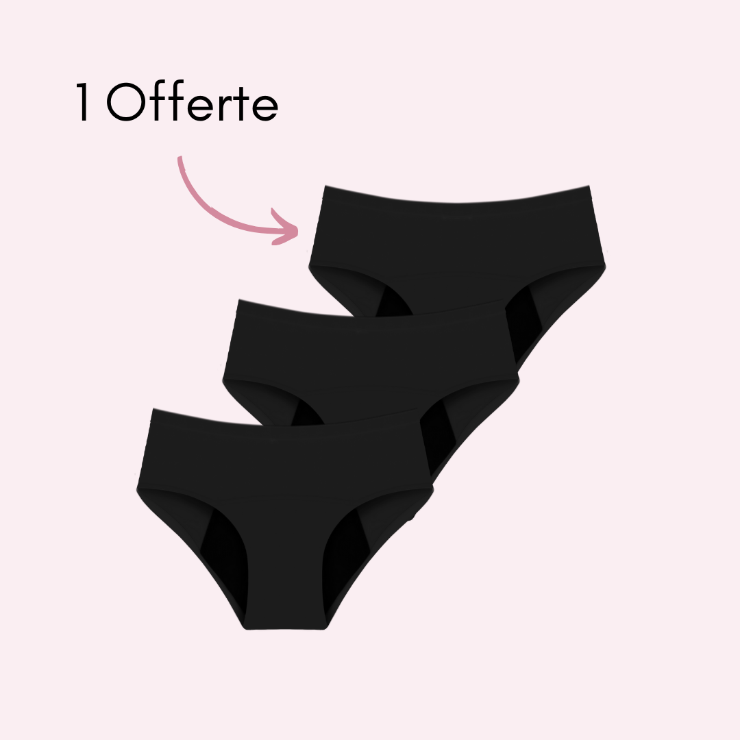 Culotte Menstruelle Ados Nina sans coutures (taille haute)