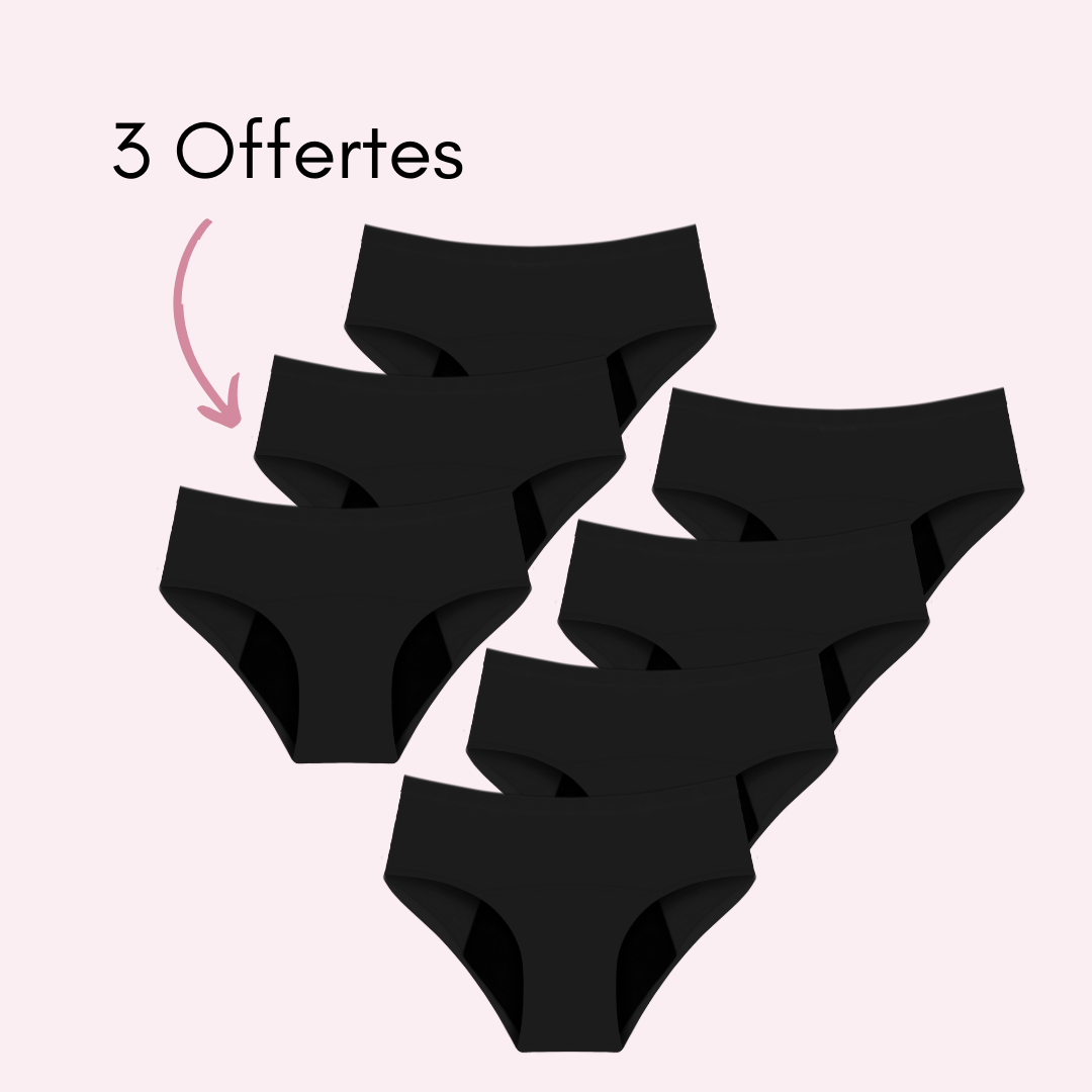 Culotte Menstruelle Ados Nina sans coutures (taille haute)